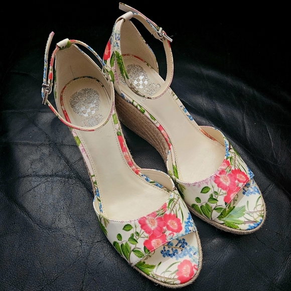Vince Camuto Floret  Garden Felyn Espadrille Sz 10 US Wedge Sandal Shoe NWOB - Picture 1 of 9